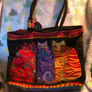 Laurel Burch Large Cat Tote Bag